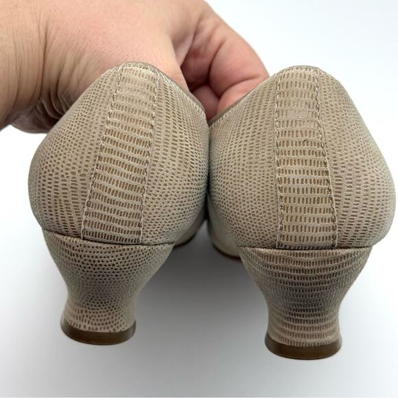 Hotter Monica Beige Lizard Print Heels UK 4 US 6 - Picture 4 of 13